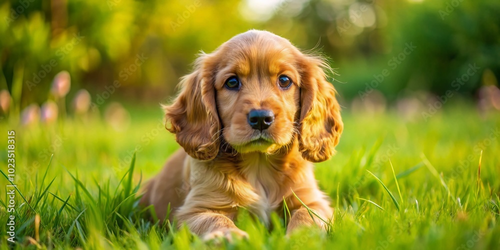 Adorable Golden Cocker Spaniel Puppy Playing in the Grass - Perfect for Pet Lovers and Animal Enthusiasts Everywhere Adorable Golden Cocker Spaniel Puppy Playing in the Grass - Perfect for Pet Lovers and Animal Enthusiasts Everywhere