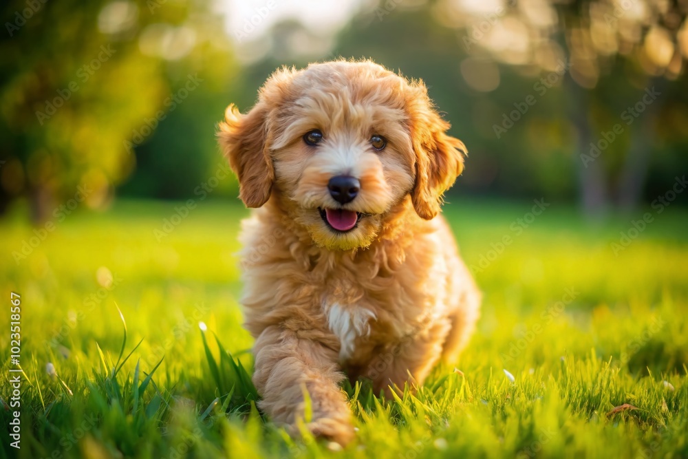 Adorable Goldendoodle Puppy Playing in the Grass: A Cute and Fluffy Canine Companion for Families and Pet Lovers Adorable Goldendoodle Puppy Playing in the Grass: A Cute and Fluffy Canine Companion for Families and Pet Lovers