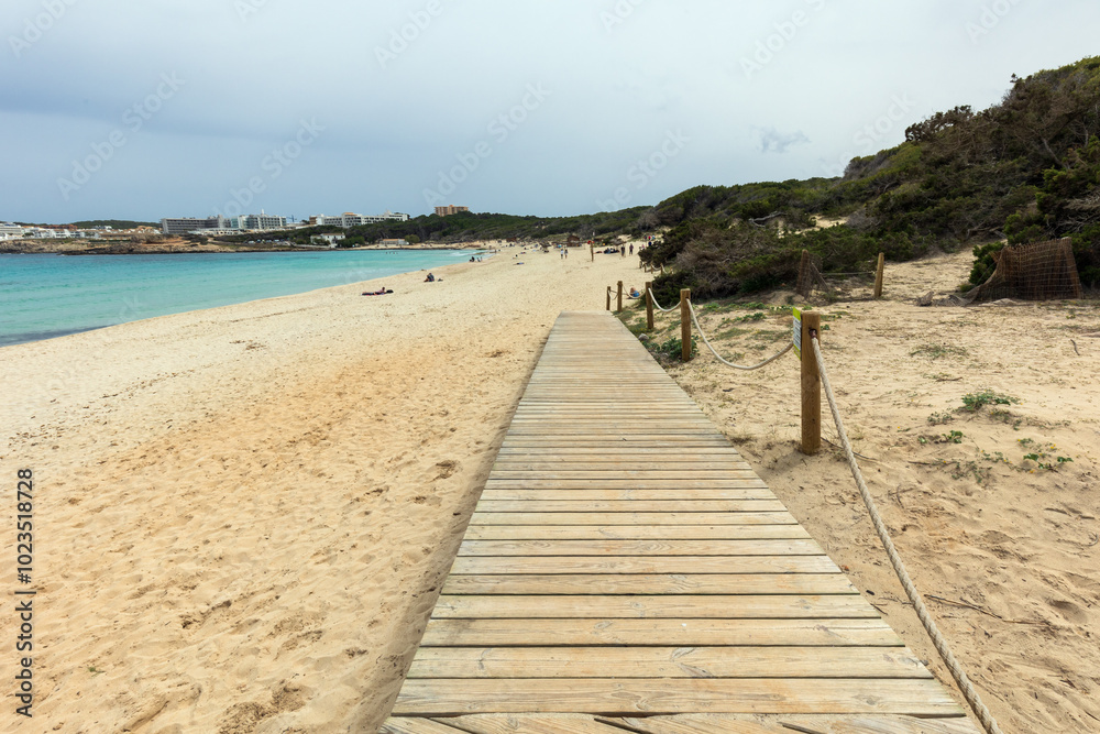 Fototapeta premium Spiaggia di Cala Agulla a Maiorca in Spagna