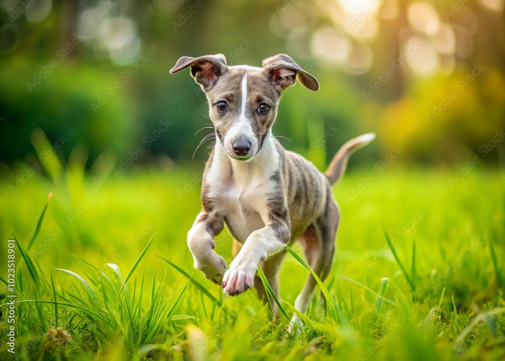 Adorable Greyhound Puppy Playing in the Grass - A Perfect Addition to Your Pet Collection for Dog Lovers Adorable Greyhound Puppy Playing in the Grass - A Perfect Addition to Your Pet Collection for Dog Lovers
