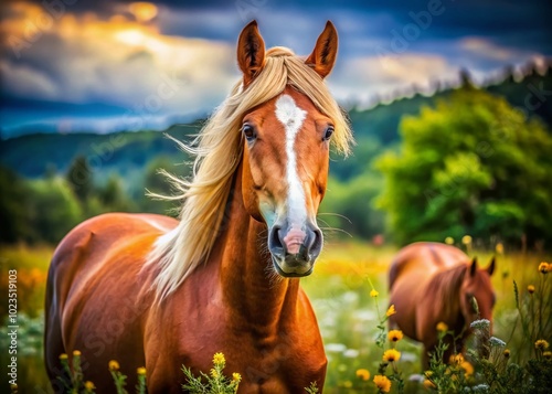 Adorable Horse Portraits: Captivating Images of Cute Horses in Nature for Your Projects and Inspiration photo