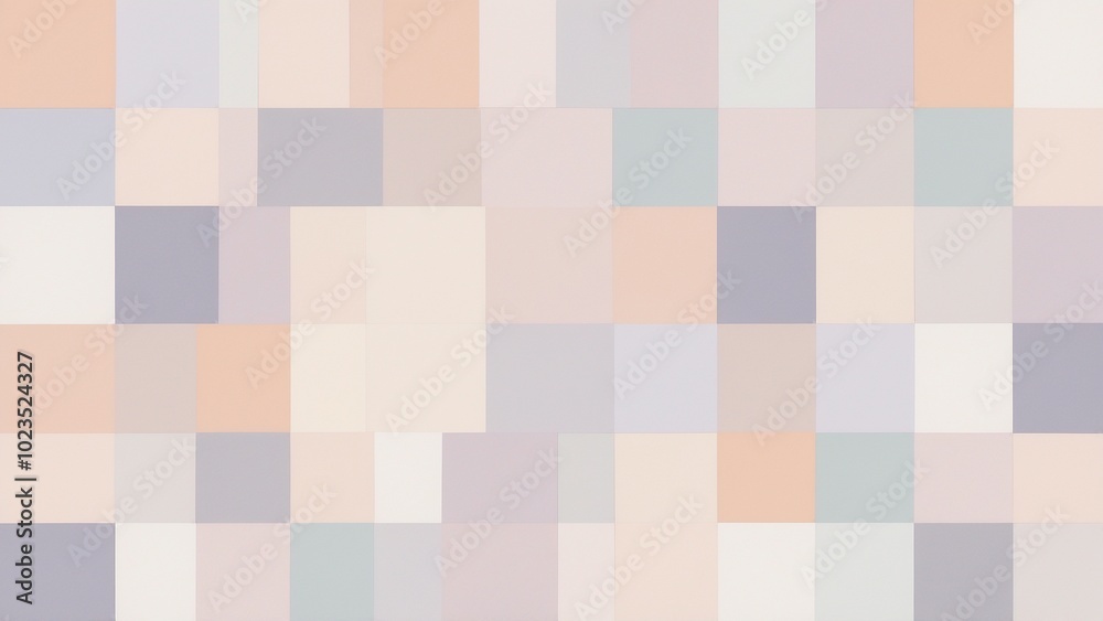 Minimalist grid of squares in muted pastels representing modern design aesthetics Minimalist grid of squares in muted pastels representing modern design aesthetics