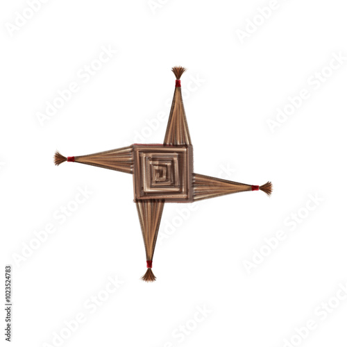 Konstfotografi Brigids cross illustration celtic pagan imbolc holiday symbol