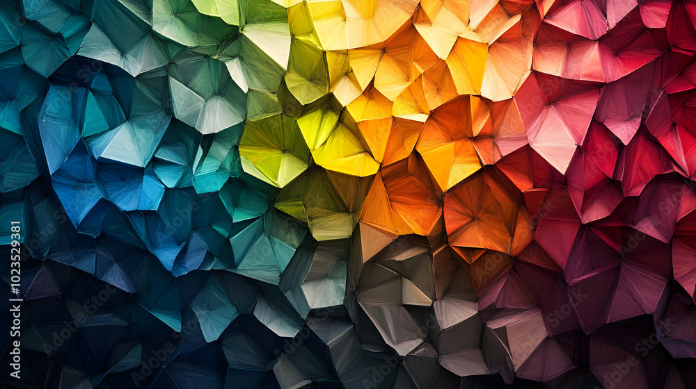 Abstract Illustration of Geometric Shapes with Vivid Colors Abstract Illustration of Geometric Shapes with Vivid Colors