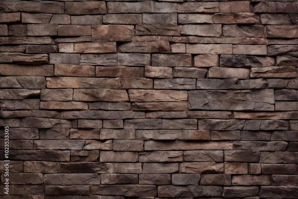 Obraz premium Brown basalt wall architecture texture.