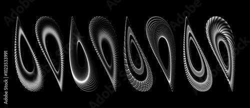 Abstract dots and line in drop shape, an Abstract monochrome background. Vector-art illustration. element for logo, sign, symbol, web, prints, posters, template, pattern.