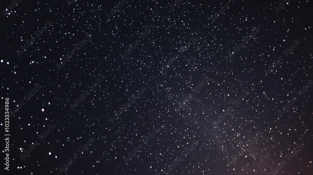 Fototapeta premium Starry night sky, close-up of bright stars and distant constellations