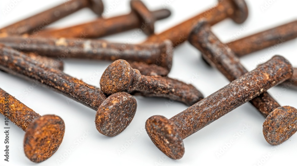 Close-up of Multiple Rusty Metal Bolts Close-up of Multiple Rusty Metal Bolts