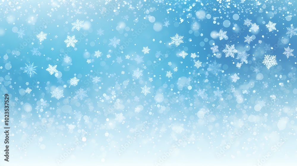 Gentle snowflakes create a calming winter backdrop in soft blue tones. Gentle snowflakes create a calming winter backdrop in soft blue tones.