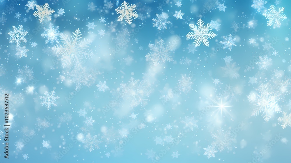 Gentle snowflakes create a calming winter backdrop in soft blue tones. Gentle snowflakes create a calming winter backdrop in soft blue tones.