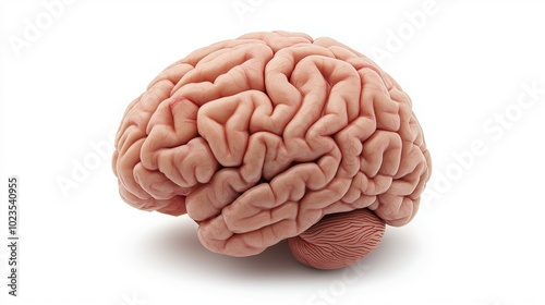 Human brain on a white background. Human brain organ.
