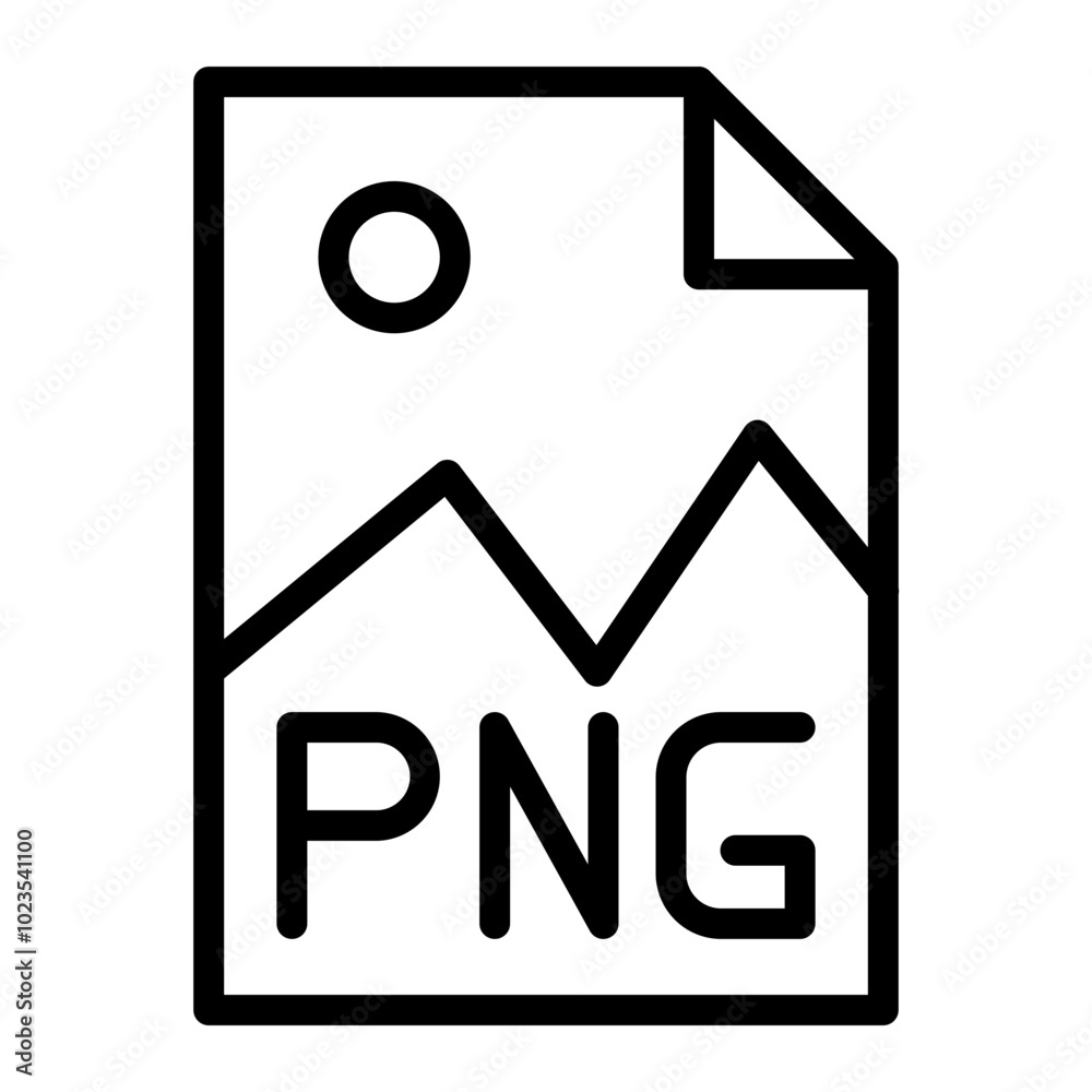 PNG File Format Vector Line Icon Design PNG File Format Vector Line Icon Design