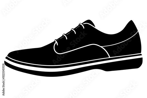 Modern shoe | vector silhouette illustration on white background