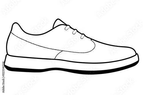 Modern shoe | vector silhouette illustration on white background