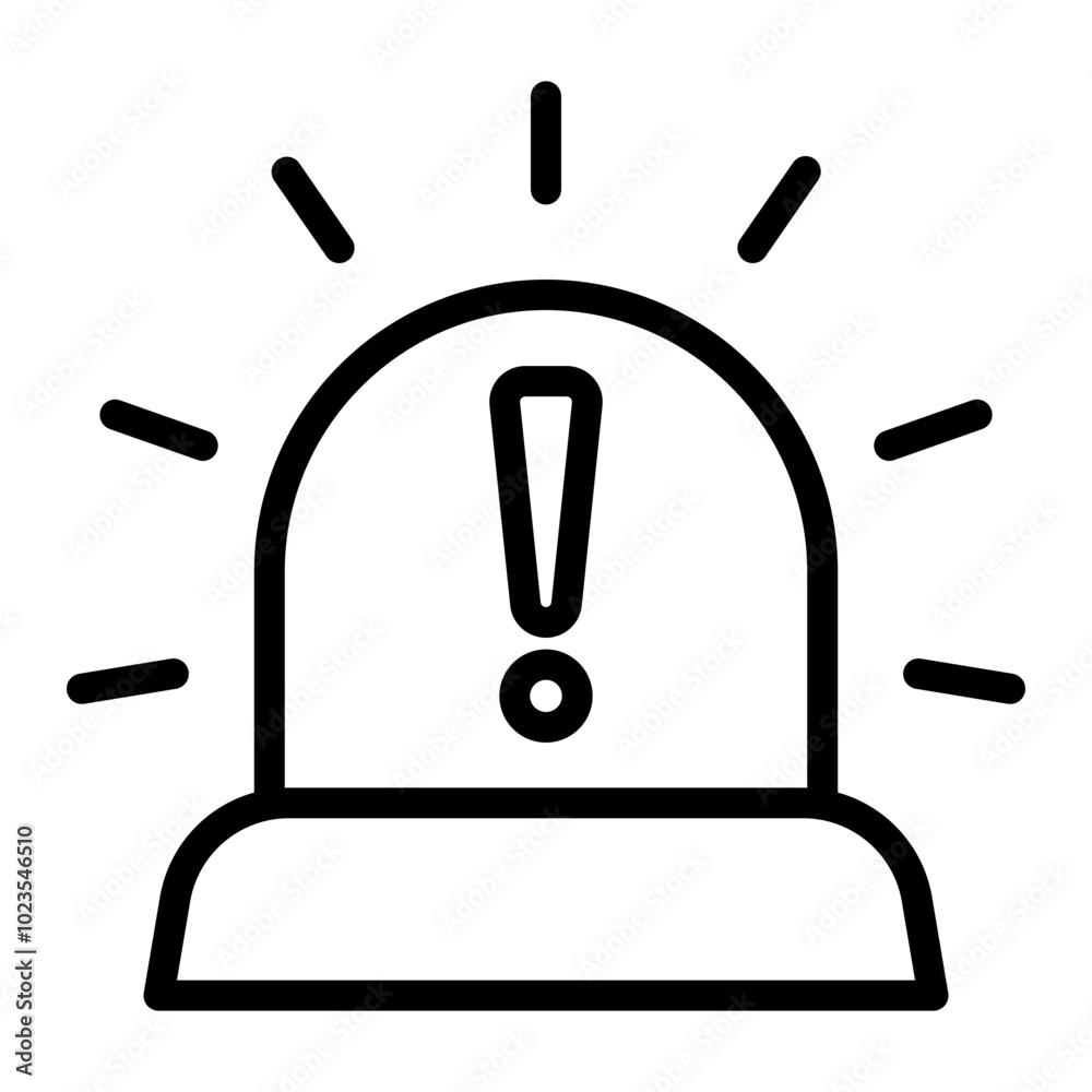 Siren Vector Line Icon Design Siren Vector Line Icon Design