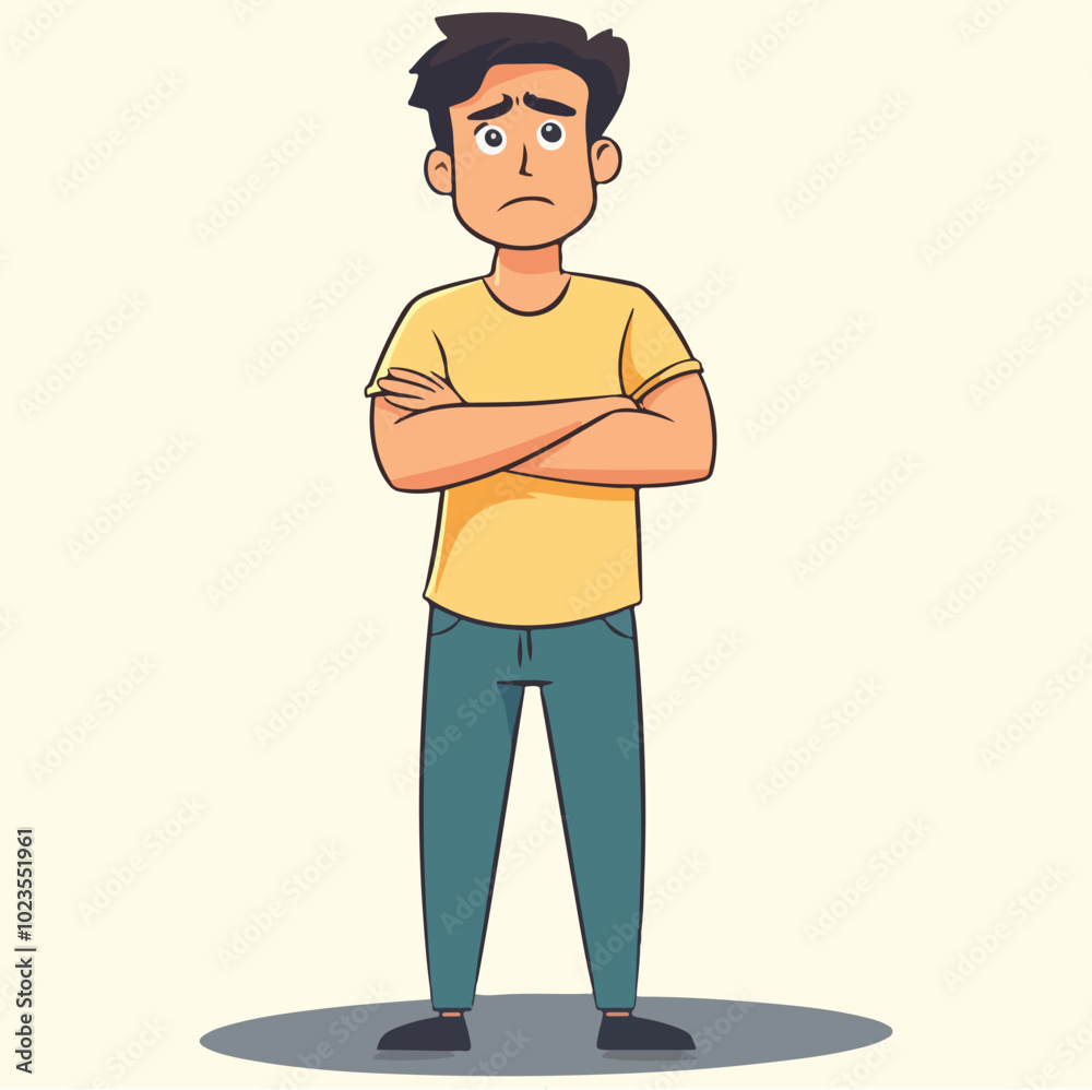 A persons character is angry Flat vector illustration A persons character is angry Flat vector illustration