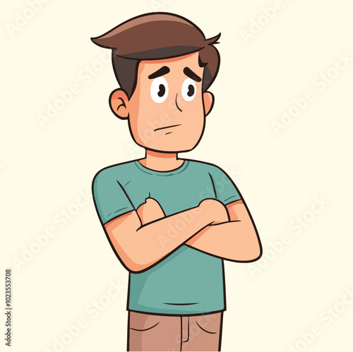 A persons character is angry Flat vector illustration