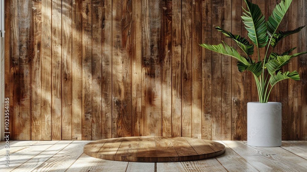 A rustic wooden floor under natural sunlight highlights a lush green plant. The textured wooden backdrop radiates warmth and a sense of tranquility in a natural setting. A rustic wooden floor under natural sunlight highlights a lush green plant. The textured wooden backdrop radiates warmth and a sense of tranquility in a natural setting.