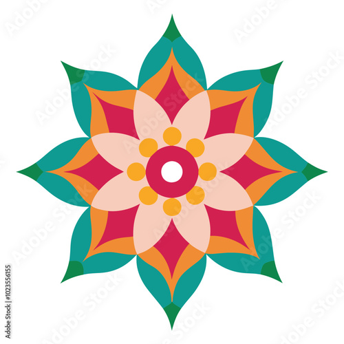 Colorful modern traditional mandala designs | vector illustration on white background