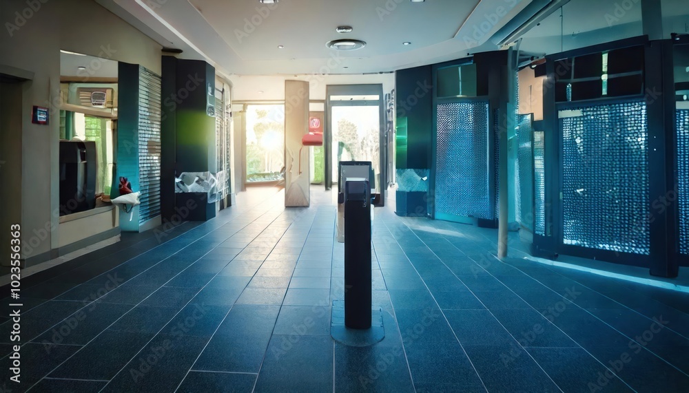 Biometric scanner integrating physical and digital security at facility entrance Biometric scanner integrating physical and digital security at facility entrance