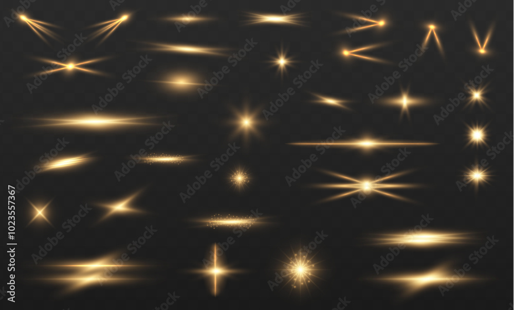 Big set of lighting effects in the form of flashes, glare, light dust, sun and yellow stars. Light effect flashes white glitter, vector glow line glitters. Big set of lighting effects in the form of flashes, glare, light dust, sun and yellow stars. Light effect flashes white glitter, vector glow line glitters.