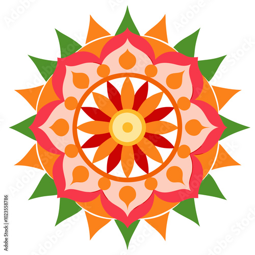 Colorful modern traditional mandala designs | vector illustration on white background