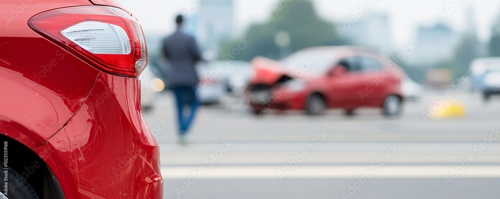 Insurance Dispute at Roadside Accident Scene - Discussions Amidst Damaged Vehicles and Chaotic Surroundings Insurance Dispute at Roadside Accident Scene - Discussions Amidst Damaged Vehicles and Chaotic Surroundings