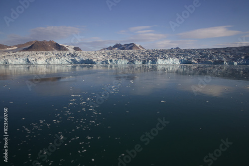 Lilliehookbreen the glacier complex in Svalbard