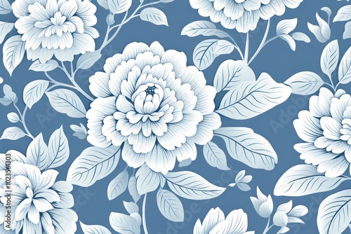 Cute wallpaper monochrome pattern flower.