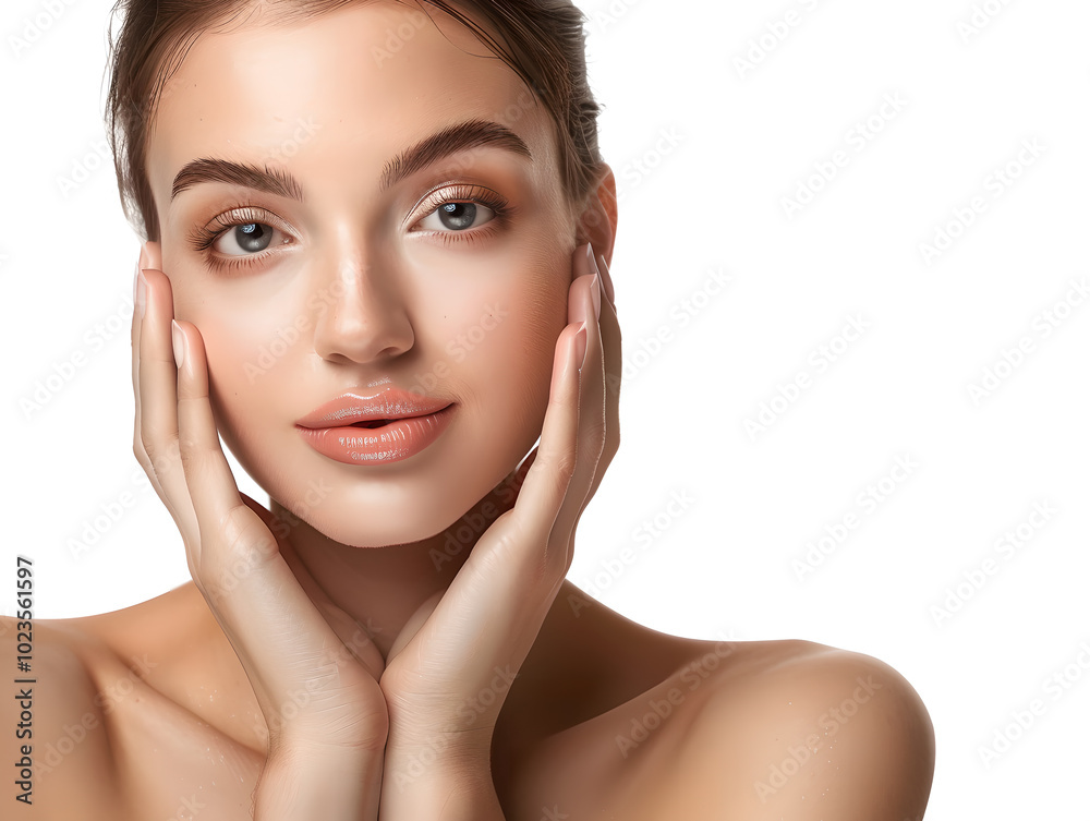 A female cosmetics model A female cosmetics model