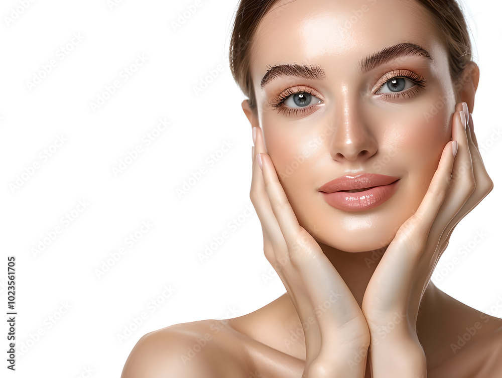 A female cosmetics model