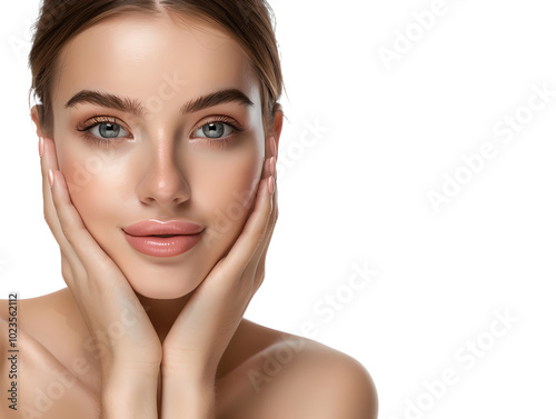 A female cosmetics model
