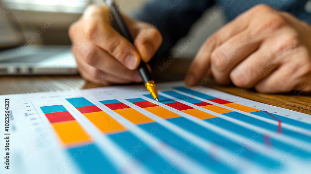 Key Insights from Comprehensive Financial Data Analysis, Male Hands, Pen Key Insights from Comprehensive Financial Data Analysis, Male Hands, Pen