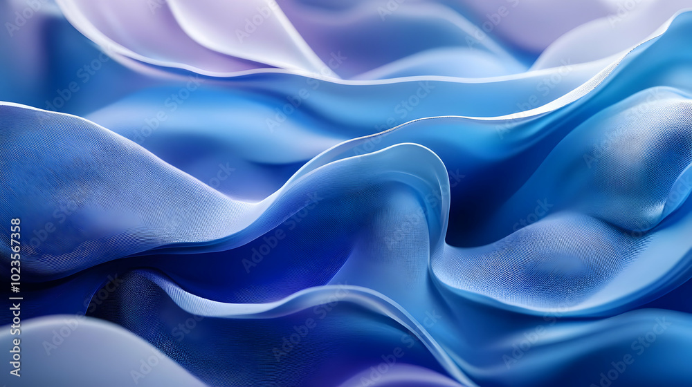 Obraz premium Abstract Blue Waves 3D Background