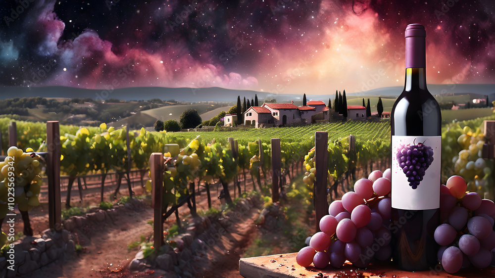 Naklejka premium Grape plantation