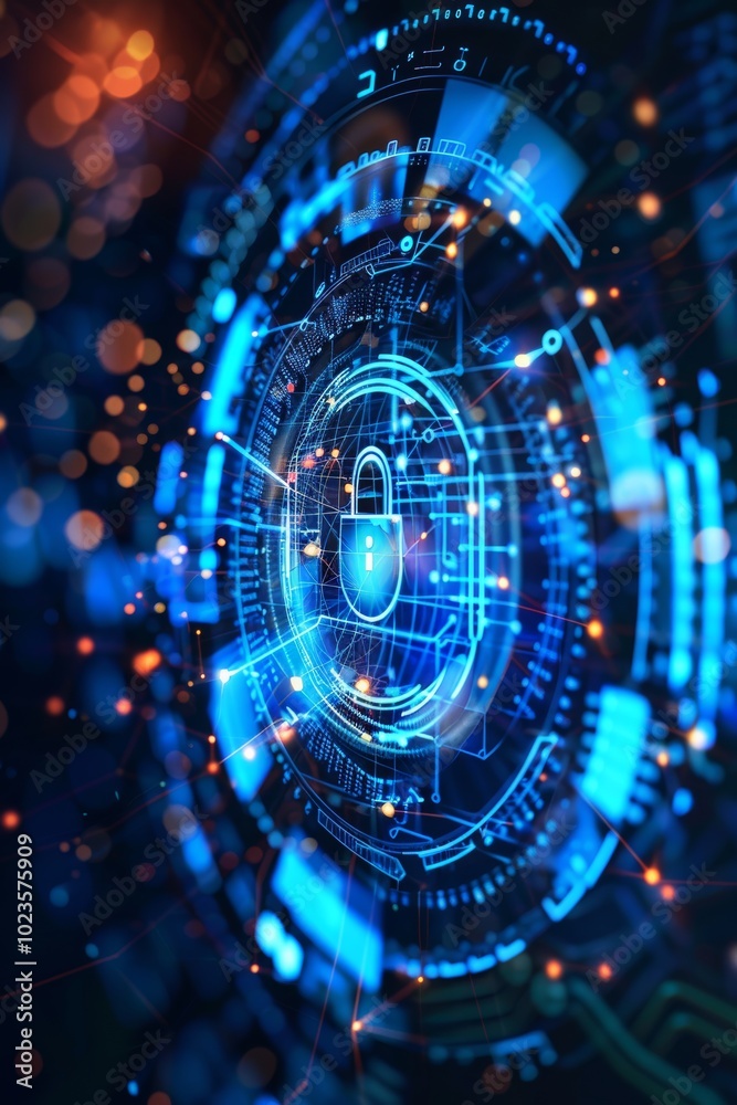 Fototapeta premium Conceptual visualization of cybersecurity strategies.