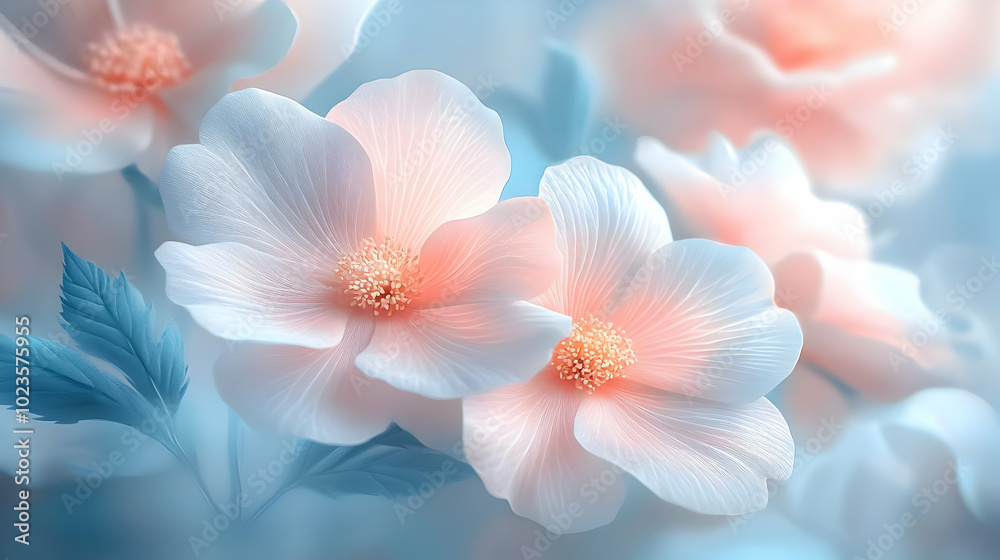 Delicate Pastel Flower Illustration Delicate Pastel Flower Illustration