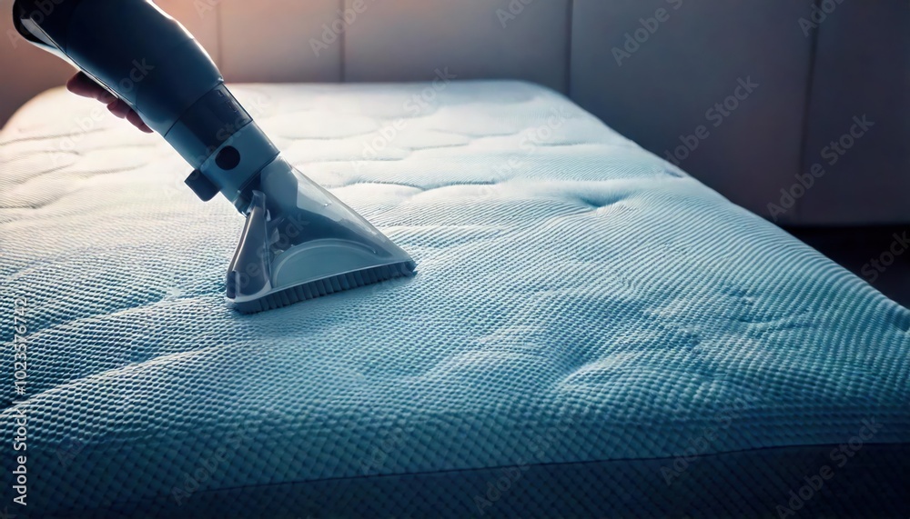 Deep cleaning mattress using specialized electronic vacuum brush 