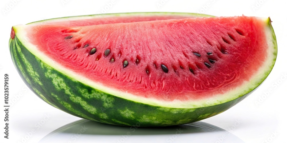 Juicy watermelon slices isolated on white background Juicy watermelon slices isolated on white background