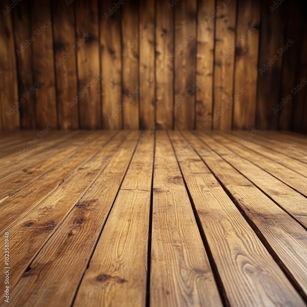Wooden Floor Background with Perspective Wooden Floor Background with Perspective