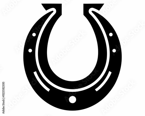 Horseshoe silhouette,Horseshoe vector illustration,Horseshoe icon