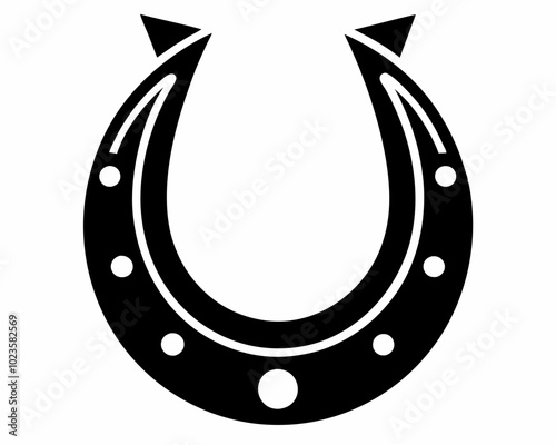 Horseshoe silhouette,Horseshoe vector illustration,Horseshoe icon