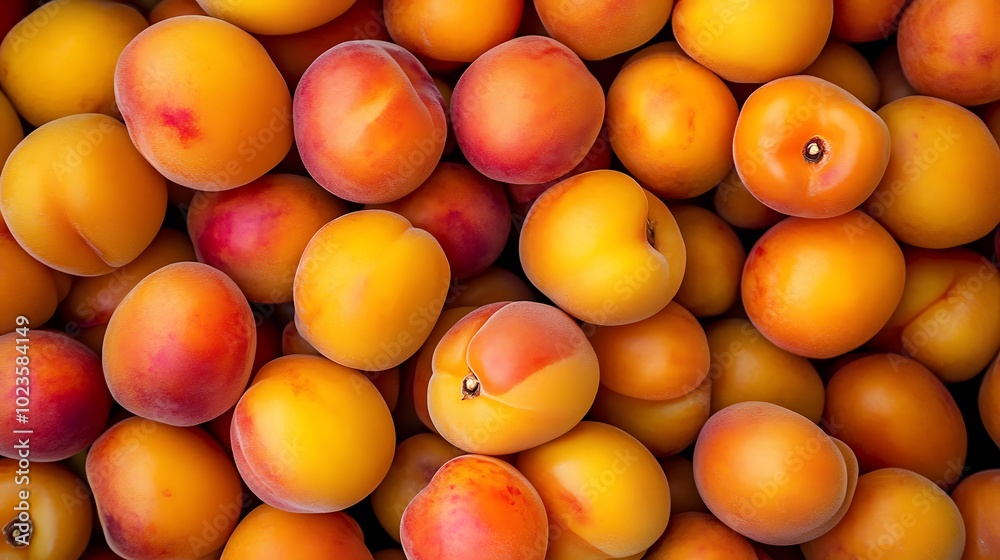 Close-up of apricots, Generative Ai Close-up of apricots, Generative Ai