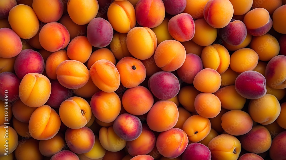 Close-up of apricots, Generative Ai Close-up of apricots, Generative Ai