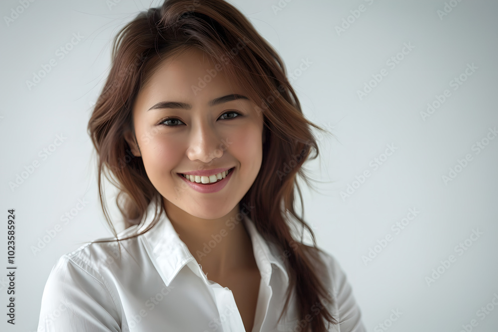 portrait of a smiling woman portrait of a smiling woman