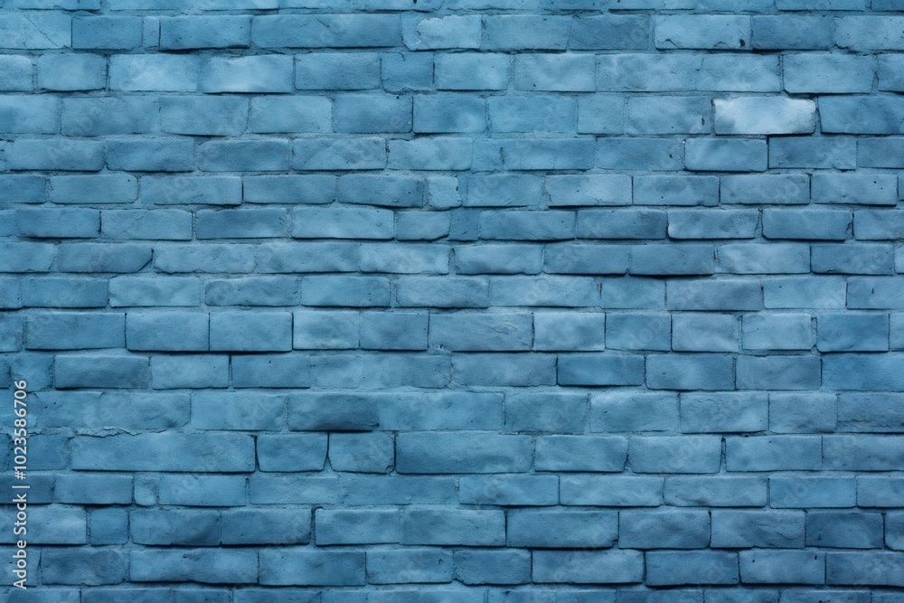 Obraz premium Blue brick wall texture architecture backgrounds repetition.
