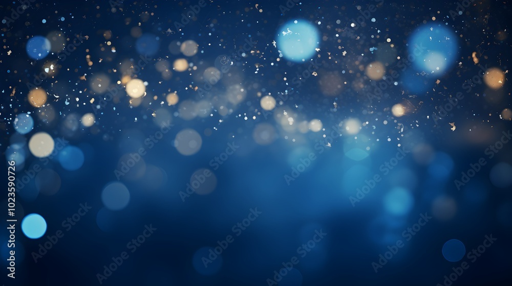 Blue and gold bokeh lights against a dark background. The soft-focus effect creates a magical, festive atmosphere. Perfect for themes of celebration, luxury, elegance, and holiday spirit. Blue and gold bokeh lights against a dark background. The soft-focus effect creates a magical, festive atmosphere. Perfect for themes of celebration, luxury, elegance, and holiday spirit.