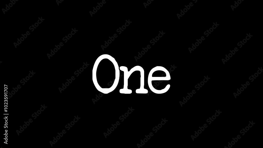 1 to 1o count numbers animate with typing font letters on black background. video footage. 4k 1 to 1o count numbers animate with typing font letters on black background. video footage. 4k