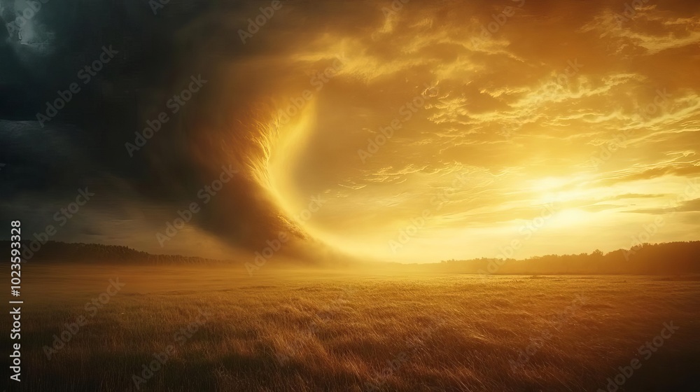 11 Tornado forming in an open field, violent weather, swirling wind and dust 11 Tornado forming in an open field, violent weather, swirling wind and dust