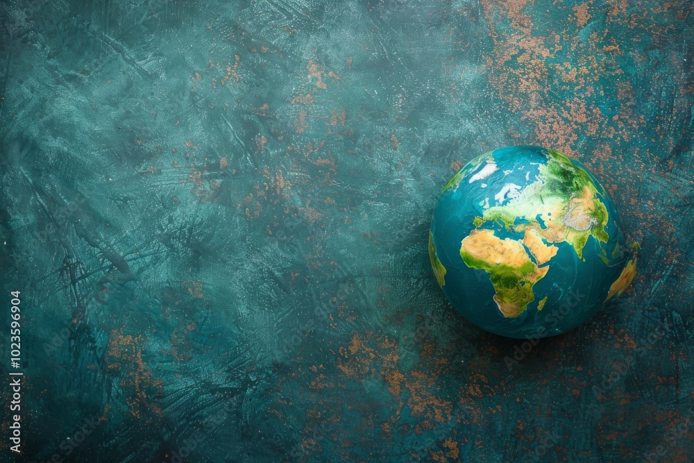 A vibrant globe placed on a textured surface, symbolizing global geography, travel, and exploration. A vibrant globe placed on a textured surface, symbolizing global geography, travel, and exploration.